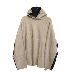 Old Navy Beige/Blue Casual Crewneck Pullover Hoodie Sweatshirt Mens Unisex XXL